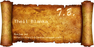 Theil Blanka névjegykártya