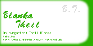 blanka theil business card